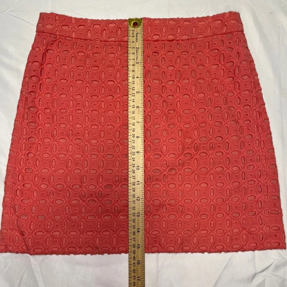 J.Crew Coral Pink Eyelet Mini Skirt Size‎ 00